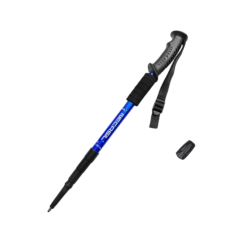 Ultralight, cuaille fálróid cóimhiotal alúmanaim glasála go hinmheánach le strap teileascópach agus ionsú turraing.
